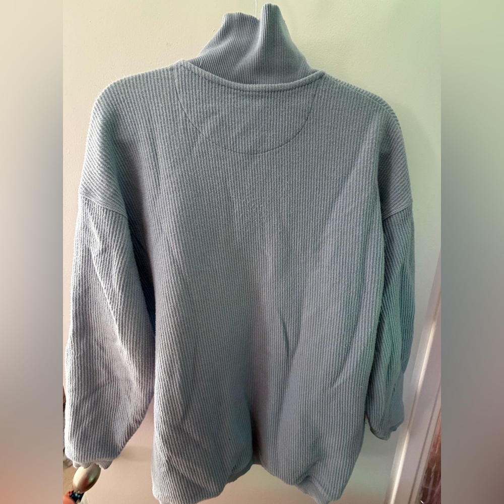 Aerie Ribbed Oversized Half Zip Sweatshirt - Picture 4 of 4